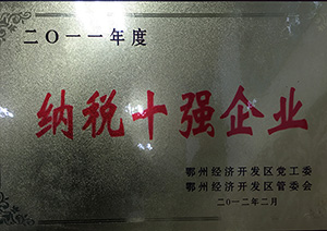 2012年授予納稅十強企業(yè)